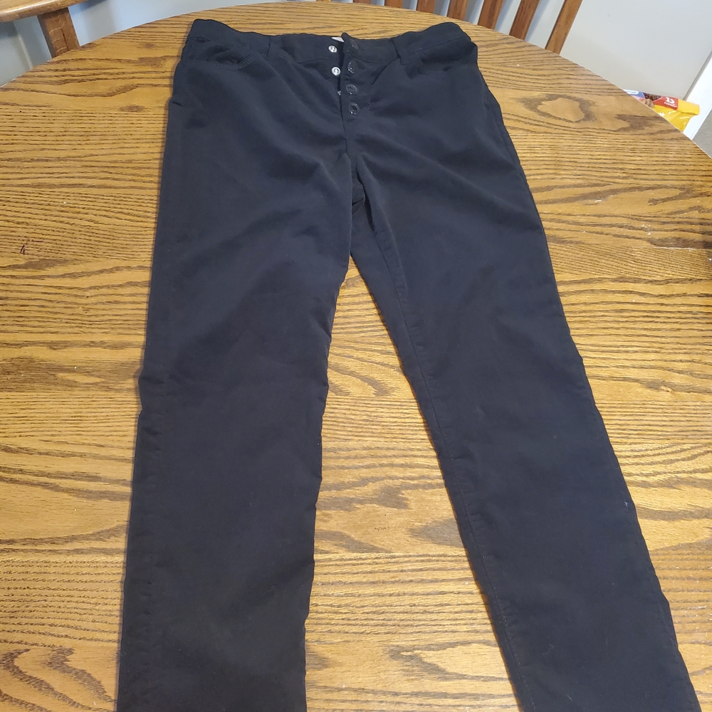 Black Button-Up Pants